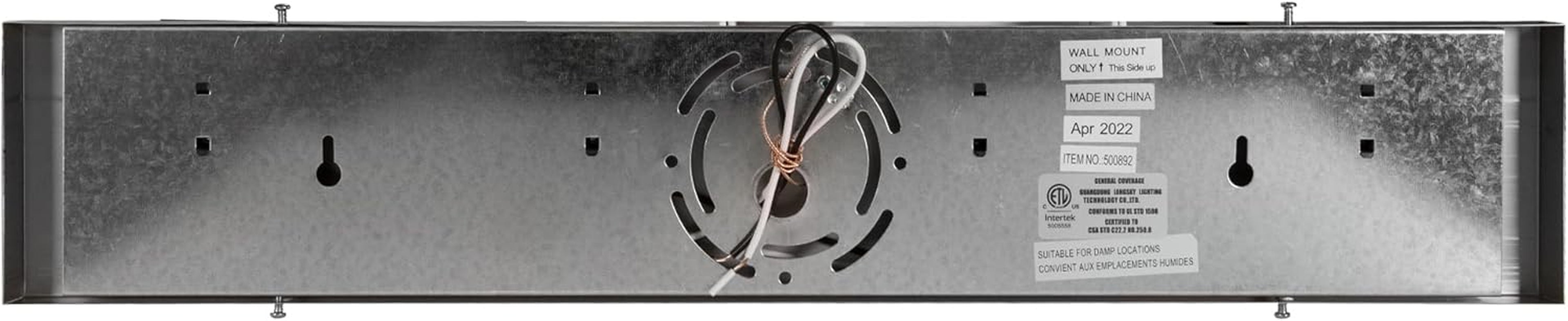 500892 4 Light Vanity Light, Polished Chrome, 24"